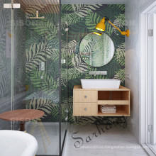 green bamboo Glass Mosaic mural tiles